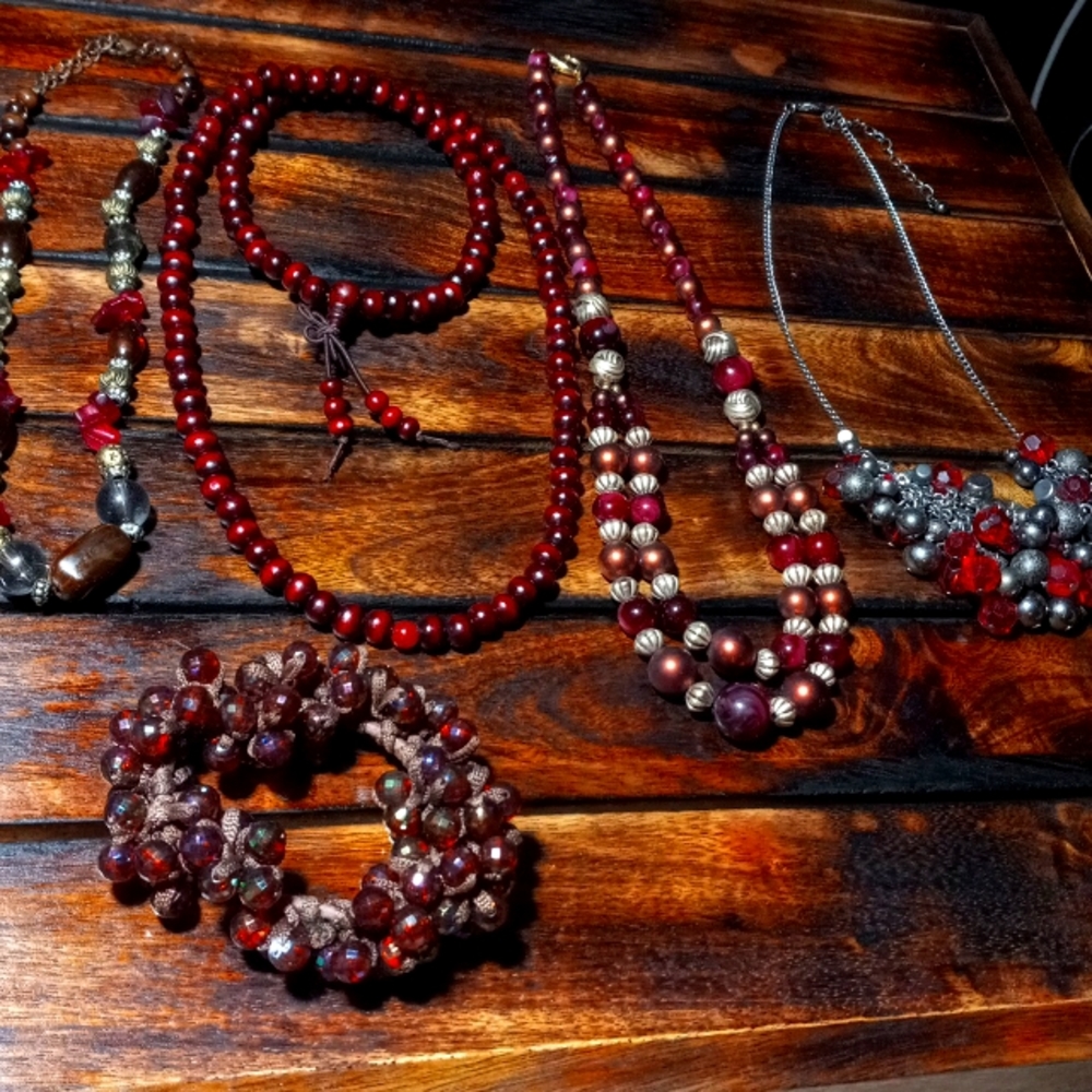 M-1 shades of reds jewelry lot